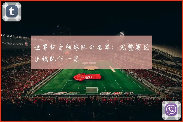 世界杯晋级球队全名单：完整赛区出线队伍一览